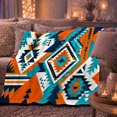 thumbnail image 6 of Exotic Bohemian Southwestern Tribal Diamond Print, Dramatic Artistic Scene, Warm Flannel Blanket for Home Library and Reading Nook, Art Lovers Housewarming Gift, Artistic Home Decor, 6 of 9