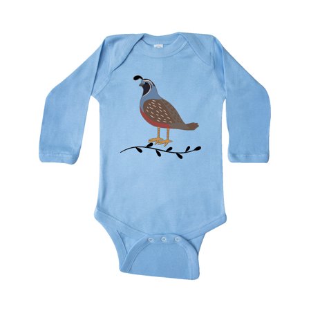 

Inktastic Quail Cute Bird Watching Gift Baby Boy or Baby Girl Long Sleeve Bodysuit