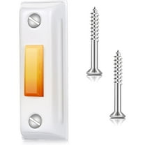 Metal Wired Doorbell Button with Warm Yellow LED Light,Wall Mounted Push Button Switch for Home Exterior,White