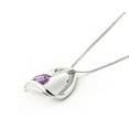 thumbnail image 4 of Galaxy Gold 14k 18" White Gold Modern Necklace with Natural Amethyst, 4 of 7