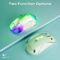 thumbnail image 6 of memzuoix LED Rechargeable Wireless Mouse, 9-Color Gradient RGB Light, 1600 DPI Gaming Mouse with Magnetic Cover, Computer Mouse for Laptop,Desktop,MacBook,Left Right Hand,5 Buttons, Light Green, 6 of 9