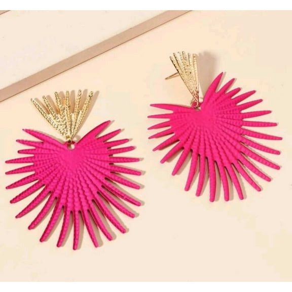 Queen of My Own World Earrings in Hot Pink