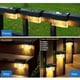 thumbnail image 3 of 4 paquetes de lámparas solares para vallas 2 modos de iluminación IP65 lámpara de pared impermeable Tomshoo Trajes de lámpara al aire libre, 3 of 5