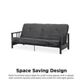 thumbnail image 4 of Harlow Full Metal Arm Futon with 6” Thermobonded High Density Polyester Fill Futon Mattress, 4 of 9