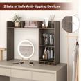 thumbnail image 6 of Costway Desk Bookshelf Desktop Storage Shelf for Monitors up to 27" with Anti-tip Kits Gray, 6 of 10
