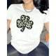thumbnail image 1 of Womens St Patrick's Day Print Women's T-Shirts Presents For Women Women Suitable For All Seasons Round Neck Tops, 1 of 5