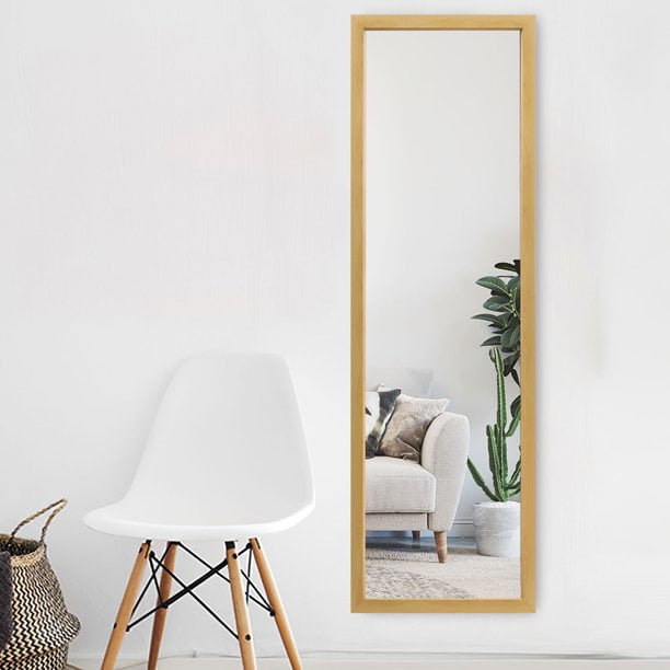 Neutype 55" x 16" Natural Full Length Mirror Floor Mirror Wall Mounted