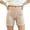 Beige, variant on Miqool Girls Ribbed Knit Bike Shorts Stretch 2-13 Years Anti-Chafe Undershorts Casual Soft Elastic Bow Waist Ruffle Hem Shorts