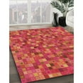 thumbnail image 2 of Ahgly Company Indoor Round Patterned Bright Orange Area Rugs, 7' Round, 2 of 6
