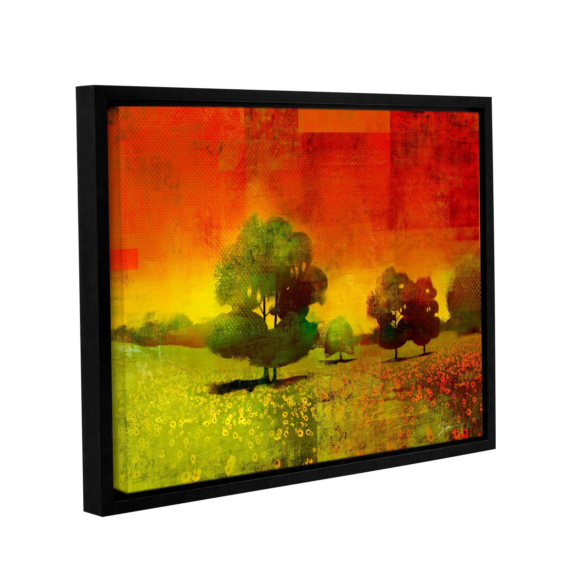 ArtWall Greg Simanson "Drenched Grace" Gallery-Wrapped Floater-Framed Canvas