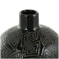 thumbnail image 4 of DecMode 19" Black Ceramic Vase with Geometric Etchings, 4 of 10