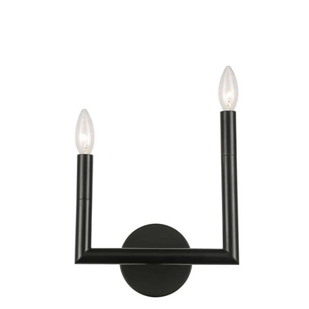 

Dainolite 2 Light Incandescent Wall Sconce Matte Black / Each