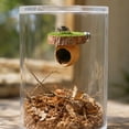 thumbnail image 4 of Pequeña Cueva Magnética para Escondites de Escaladores: Decoración de Terrario de Virutas de Madera Natural y Cáscara de Nuez con Follaje Artificial para Paredes de Acuarios de Cristal., 4 of 7