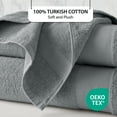 thumbnail image 3 of Regency Heights Bathroom Towel Set, Quick Dry Cotton Bathroom Towels, Charcoal, 27” x 54", 4-Piece, 3 of 8