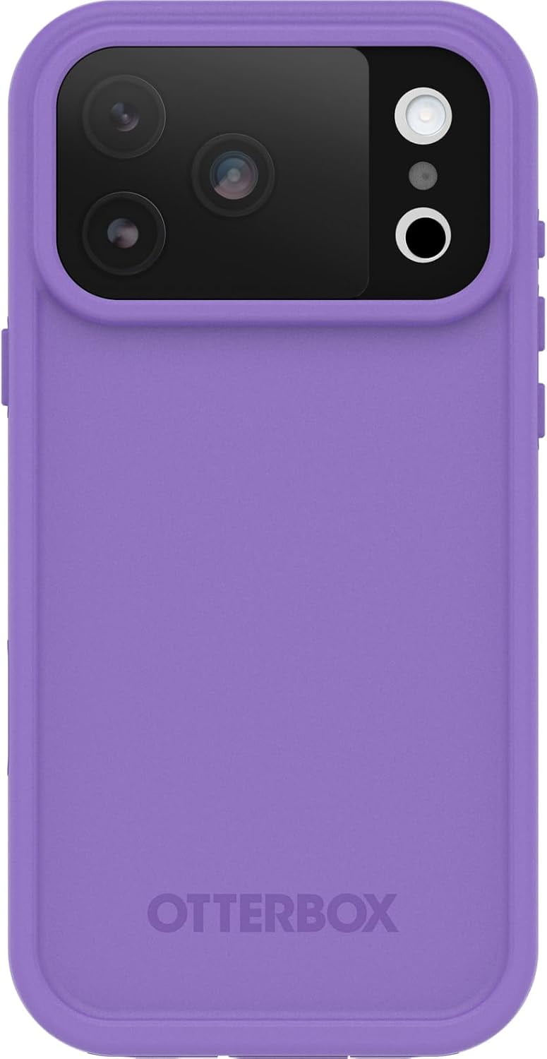 OtterBox iPhone 17 Pro Max (Only) FRĒ Series Waterproof Case with MagSafe - Rule of Plum (Purple) - Sleek & Stylish - Waterproof iPhone Case up to 2 Meters - IP68 - Phone Case for Swimming/Snorkeling