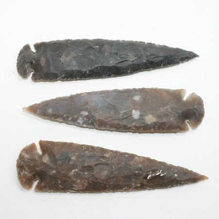 

3 Stone Ornamental Spearheads #8119 Arrowhead