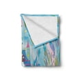 thumbnail image 2 of Colorful Soft Flannel Fleece Throw Blanket, Rainbow Toned Castle in the Ocean with Mermaid and Fishes Colorful Composition, Cozy Plush for Indoor and Outdoor Use, 70" x 90", Multicolor, by Ambesonne, 2 of 6