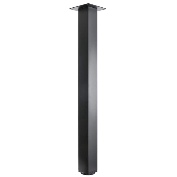 27.5 in. Black Square Adjustable Metal Table Legs, Desk Legs, Furniture Legs (Set of 4)