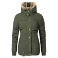 thumbnail image 3 of Winter Women Wool Warm Jacket Hooded Zipper Coat Outwear, 3 of 5