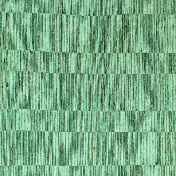 Ahgly Company Indoor Square Solid Turquoise Blue Modern Area Rugs, 5' Square