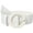 White, variant on Women's Round Buckle Elastic Straw Belts Boho Waist Belt