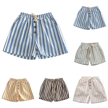 Quotay Toddler Shorts Kids Baby Boys Girls Jogger Summer Casual Solid with Pockets Loose Pants Blue 18-24 Months