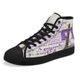 thumbnail image 4 of Christian Cross Amazing Grace Purple High Top Canvas Shoes Sneakers Black Size 11.5, 4 of 4