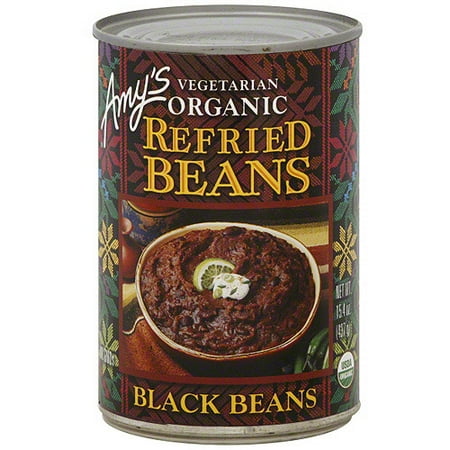 Amy's Organic Vegetarian Refried Black Beans, 15.4 oz (Pack of