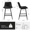 thumbnail image 6 of Dycanpo 24” Counter Height Bar Stools Set of 4, Modern Faux Leather, for Home Kitchen, Black, 6 of 9