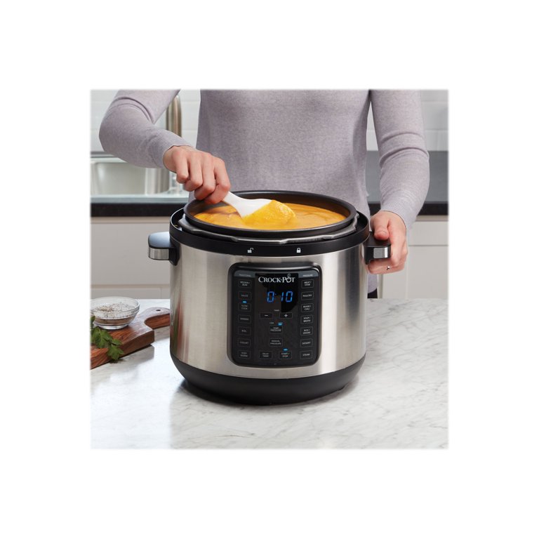Crock-Pot 8-Quart Multi-Use XL Express Crock Programmable Slow Cooker and  Pressure Cooker with Manual Pressure, Boil & Simmer, Stainless Steel