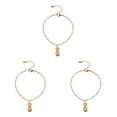 thumbnail image 3 of Pulseras de tobillo Qarigey aleación elegante Tridimensional diario Señora Brazalete para adolescentes Niñas Mujeres Adultos Oro, 3 of 6