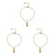 thumbnail image 3 of Pulseras de tobillo Qarigey aleación elegante Tridimensional diario Señora Brazalete para adolescentes Niñas Mujeres Adultos Oro, 3 of 6