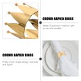thumbnail image 2 of MasteelfCA 4Pcs Crown Napkin Rings Fashion Napkin Buckles Table Accessories (Golden), 2 of 7