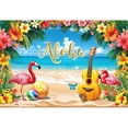 thumbnail image 3 of SUNOLIFE Summer Hawaii Backdrops Banner Beach Aloha Photography Background for Party Decorations 10x8ft, 3 of 4