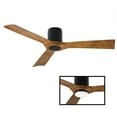 thumbnail image 3 of Aviator 54" Matte Black/Distressed Koa Smart Flush Mount Ceiling Fan with Remote Control, 3 of 8