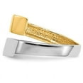 thumbnail image 3 of 14K White and Yellow Gold Square Overlapping Ring Band, 3 of 5