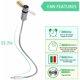 thumbnail image 3 of Ventilador de reloj USB mini, reloj LED de cuello de cisne flexible, ventilador USB con pantalla de tiempo, ventilador para PC, computadoras de escritorio-, 3 of 5