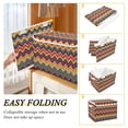 thumbnail image 2 of Yayeee Collapsible Cube Storage Bin with Lid Fabric Closet Decorative Basket with Handles, Brown Geometric, 2 of 7