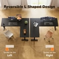 thumbnail image 5 of L Shaped Standing Desk 63 x 47 inch, Height Adjustable Electric Corner Standing Desk, Sit-Stand Computer Desk for Home Office, Black, 5 of 7