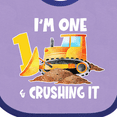 thumbnail image 4 of Inktastic I'm 1 and Crushing It Construction 1st Birthday Boys or Girls Baby Bib, 4 of 4