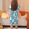 thumbnail image 3 of RXIRUCGD 2025 Vêtements d'Été pour Enfants 3-12 Ans Mode Couleur Unie Pyjamas Rêveurs Robe à Manches Courtes Col Rond, 3 of 5