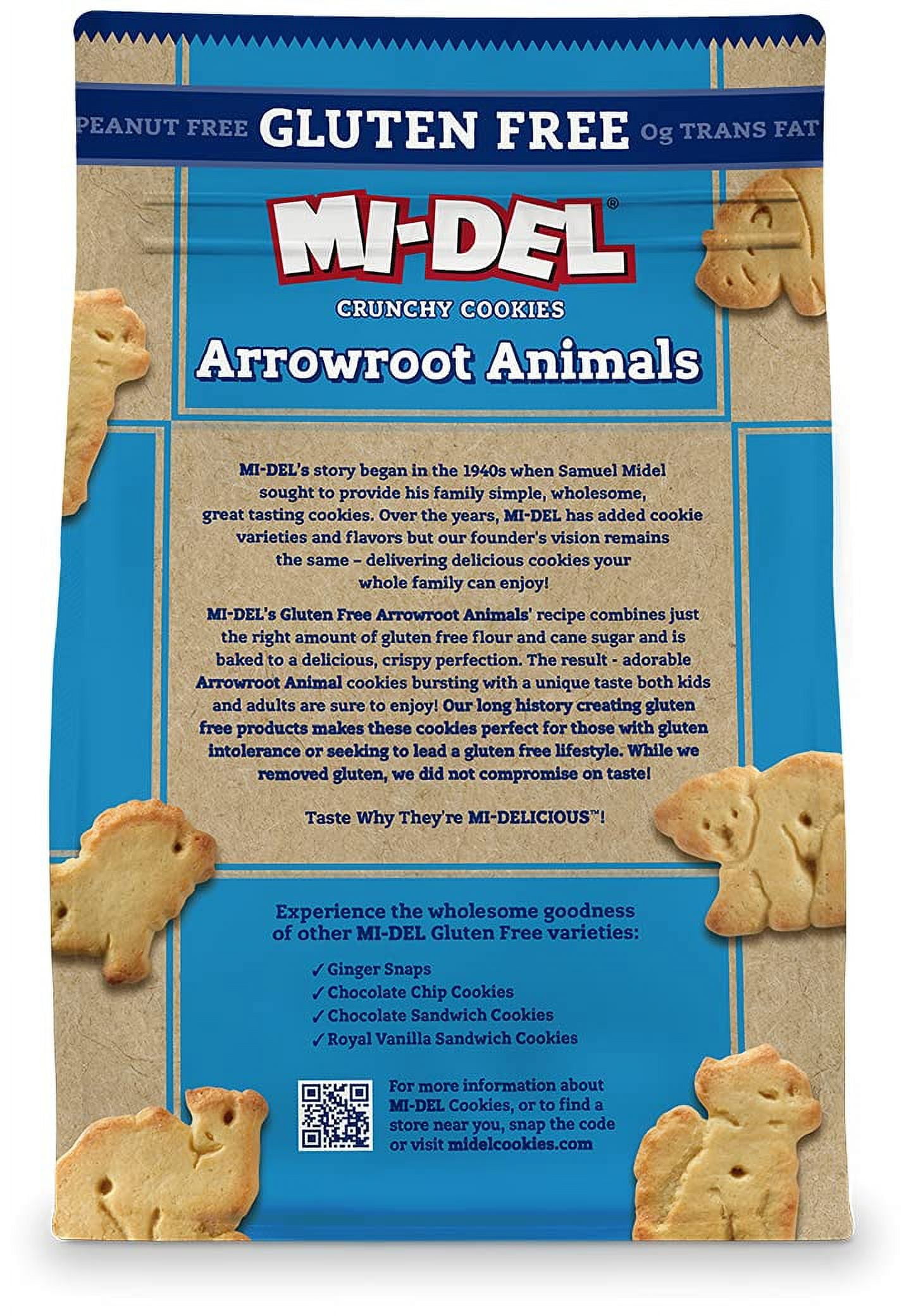 Mi-Del Arrowroot Animal Cookies Gluten Free - 8 oz Pack of 2