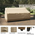 thumbnail image 2 of Pure Garden 76x33in Waterproof UV 50+ Outdoor Patio Couch Cover, Beige, 2 of 6