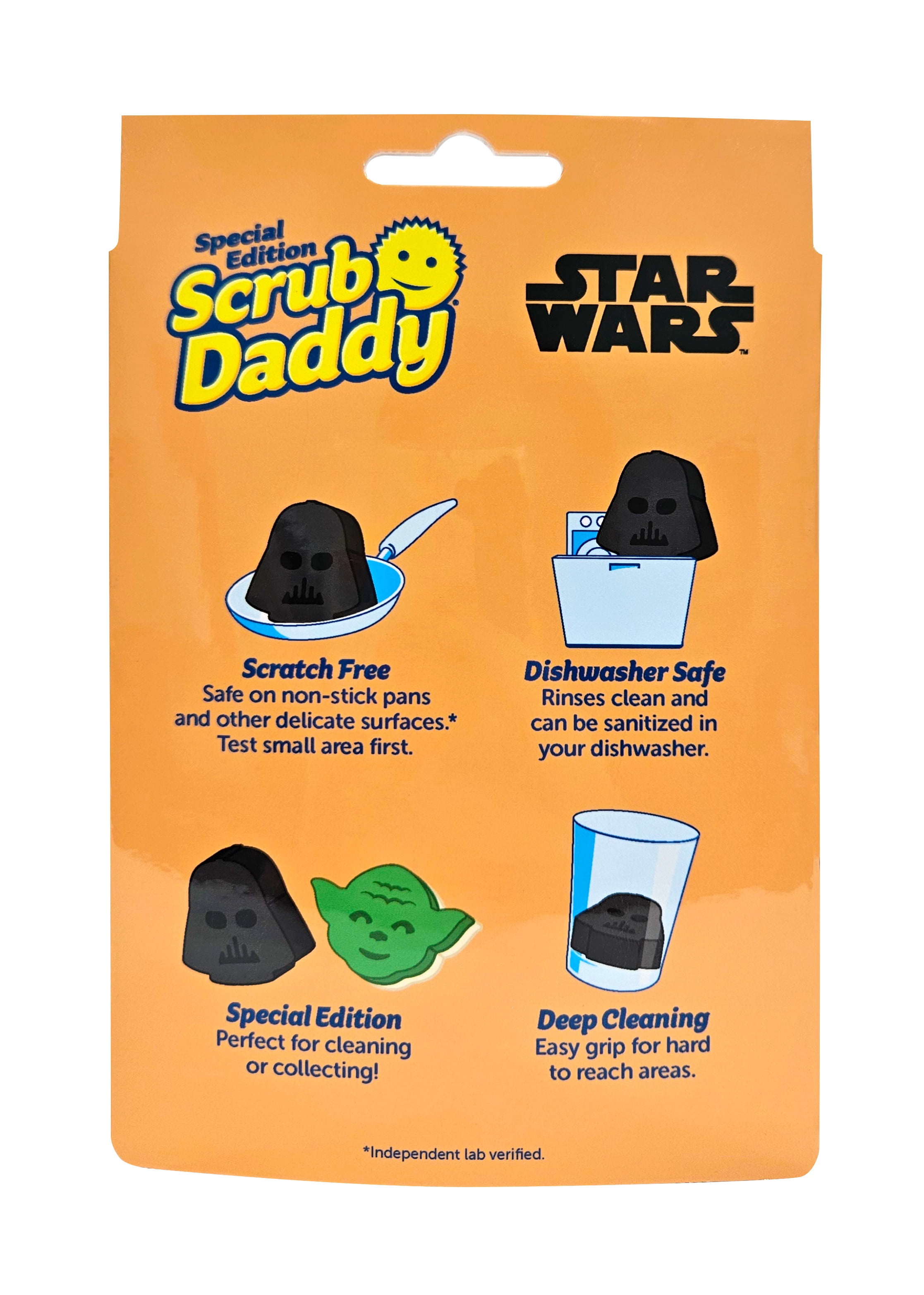 Scrub Daddy Star Wars Black Darth Vader Sponge Scratch-Free Dish Scrubber, Kitchen & Bath Cleaning Supplies, 1 Count