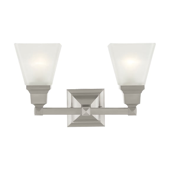 Livex Lighting Mission 2 Bath Light in Brushed Nickel