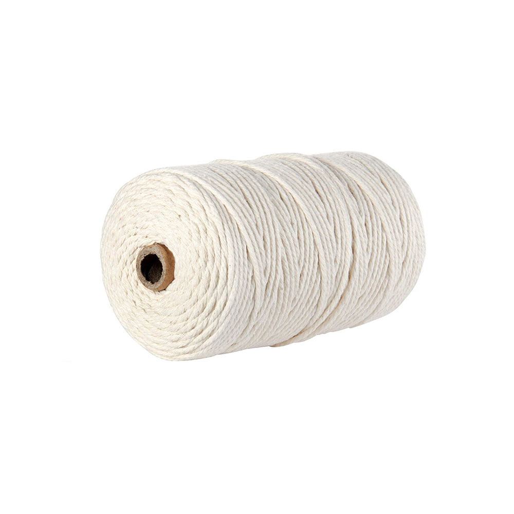 LECZIVOEN Macrame colored Macrame cotton cord, 4 Strand Twisted Macrame  Yarn, Natural cotton cord Perfect Macrame Supplies for Mac