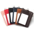 thumbnail image 4 of Functional PU Leather Badge Holder with Blocking Secure Pocket Card Slots and Convenient Neck Lanyard for Student, 4 of 8