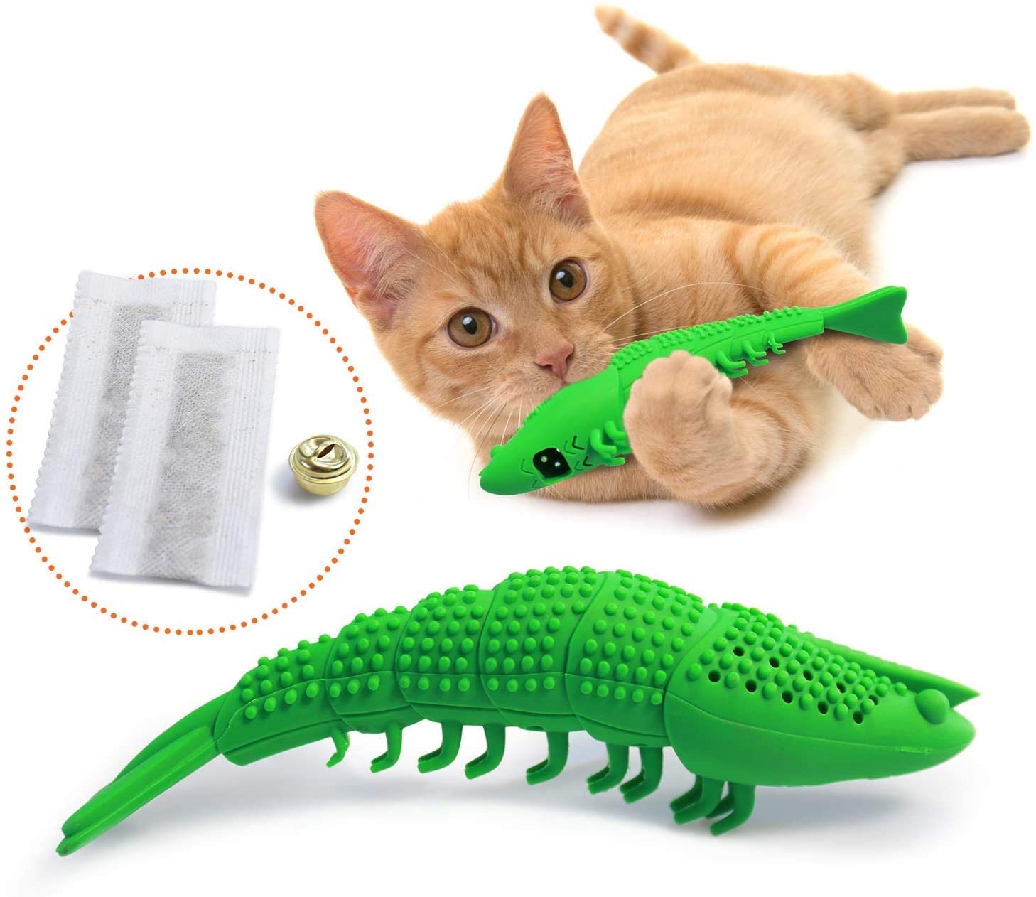Cat Toothbrush Catnip Toy Durable Hard Rubber Cat Dental Care, Cat