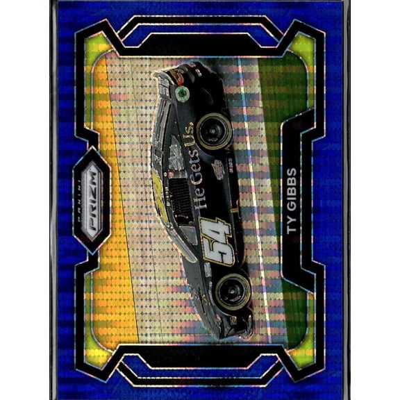 Collectible Ty Gibbs 2024 Panini Prizm Racing #4 Blue Scope 27/75 Joe Gibbs Racing Trading Card Joe Gibbs Racing NASCAR Auto Racing Trading Card