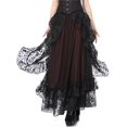 thumbnail image 1 of Women's Gothic High Waist Maxi Skirt Retro Layered Lace Skirts, 1 of 2